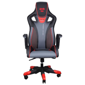Herní židle na kolečkách E-Blue COBRA III – umělá kůže, černá/červená