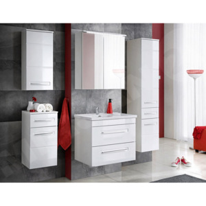 Koupelnový nábytek Inktiw II, 021-barva bílá / bilý lesk, sifon ano MIRJAN