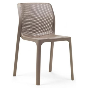 Plastová jídelní židle Stima BIT – bez područek, více barev Tortora