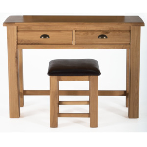 Toaletní stolek a stolička z dubového dřeva VIDA Living Breeze