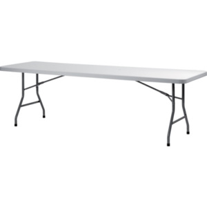 PartyStan Hranatý banketový stůl šedý 240 x 76 x 74cm