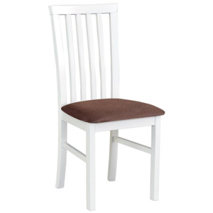 Židle Figaro I, Barva dřeva: bílá, Potah: 29 - ekokůže hnědý - NE 18