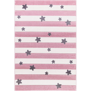 LIVONE Dětský koberec STARS STRIPES růžový Varianta: 160x230 cm