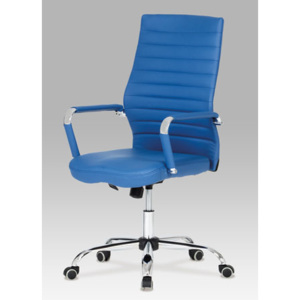 Kancelářská židle na kolečkách Autronic KA-Z615 BLUE – modrá, s područkami
