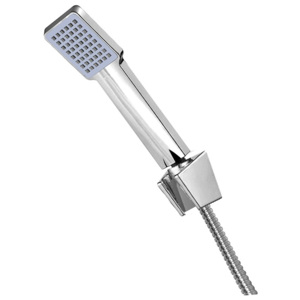 Mereo Sprchová souprava, jednopolohová sprcha, sprchová hadice šedostříbrná, systém zabraňující překroucení (CB469C)