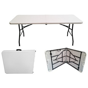 PartyStan Hranatý banketový stůl šedý 122 x 60 x 74cm PŮLENÝ