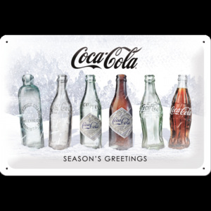 Nostalgic Art Plechová cedule: Coca-Cola White Special Edition (Season's Greetings) - 30x20 cm