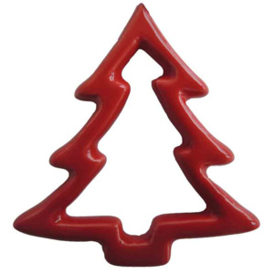 Vánoční ozdoba závěsný stromek STARDECO keramický, červený 6,9cm