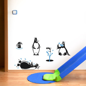 Tučňáci - samolepka na zeď