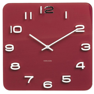 Nástěnné hodiny Vintage 35 cm Karlsson (Barva - červená)
