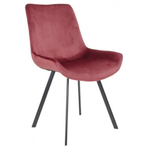 Jídelní židle DRAMMEN červená / černá podnož House Nordic 1001220