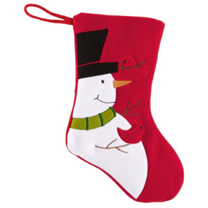 MELINERA® MELINERA® Mikulášská ponožka / adventní kalendář (ponožka, sněhulák s ptáčkem)