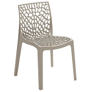 Jídelní plastová židle Stima GRUVYER – bez područek, více barev Grigio perla