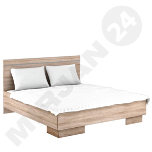 Manželská postel Vista, Rozměr postele: 160x200, Barva: dub sonoma
