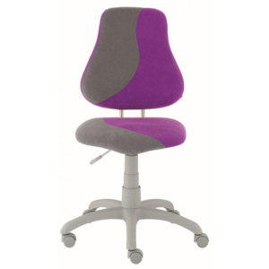 Dětská rostoucí židle na kolečkách Alba FUXO S-LINE – fialová/šedá