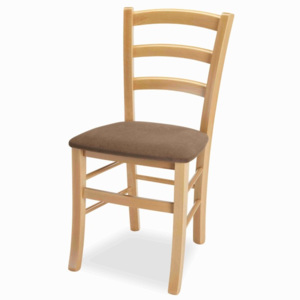 Dřevěná jídelní židle Stima VENEZIA – buk, hnědá, čalouněný sedák