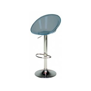 Plastová barová židle Stima SPHERE bar – chromovaná podnož Antracite transparente