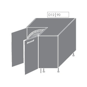 PLATINIUM D12/90 cargo - dolní skříňka/black stripes