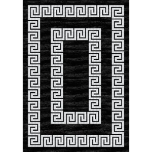 Ayyildiz Kusový koberec moderní Toscana 3120 černý řecký 080x150 cm