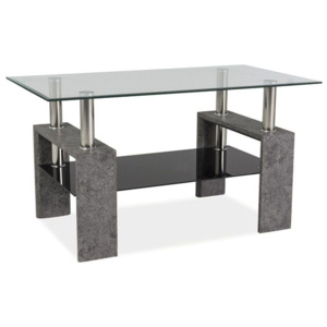 Lisa III Konferenční stolek, šedý kámen/sklo