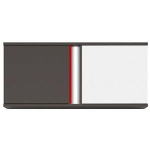 Graphic II závěsná skříňka SFW2D/86/38/B šedý wolfram/bílá/červená