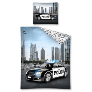 Detexpol Dětské povlečení Policie, Rozměr 1x70x80 / 1x140x200 cm