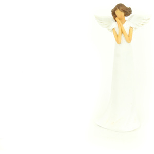 Anděl, polyresinová dekorace, barva bílá - AND150