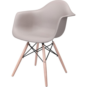 Mørtens Furniture Jídelní židle s dřevěnou podnoží Blom Barva: růžová