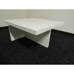 Nový malý bílý konferenční stůl lesk