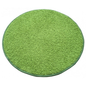 Vopi koberce Kusový kulatý koberec Color shaggy zelený - 400x400 kruh