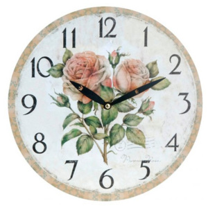 Bez značky Nástěnné hodiny - Květ variant: 2 růže