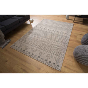 Designový koberec Kelly 240x160 béžový / černý vzor