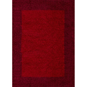 Ayyildiz Kusový koberec Shaggy Life 1503 červený vysoký vlas 060x110 cm