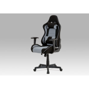 Herní židle ERACER E827 GREY – černá/šedá, látková