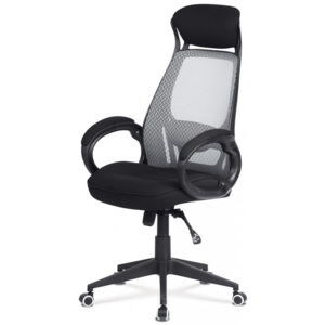 Kancelářská židle na kolečkách Autronic KA-G109 GREY – s područkami, černá/šedá