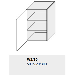 Horní skříňka kuchyně GOLD LUX W2 50