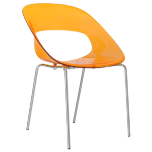 Plastová konferenční židle Alba TRIBECA – bez područek, oranžová