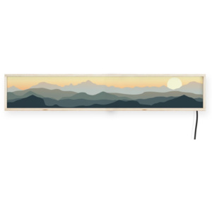 Světelná nástěnná dekorace s LED světly Surdic Sunrise, 120 x 30 cm