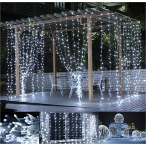 VOLTRONIC® M59571 Vánoční osvětlení - světelný závěs - 3x3 m studená bílá 300 LED