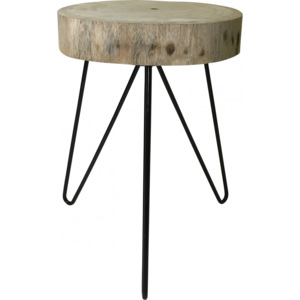 Mørtens Furniture Noční / odkládací stolek Minimal, 35 cm Barva: dřevo / černá
