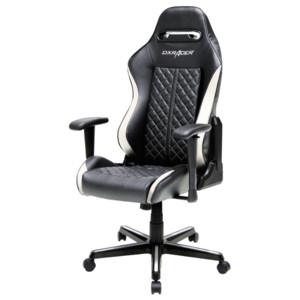Herní židle DXRACER Drifting OH/DH73/NW – umělá kůže, černá/bílá