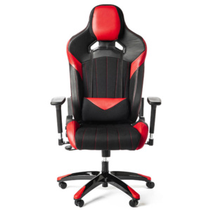 Herní židle k PC Sracer S4 s područkami nosnost 140 kg černá-červená