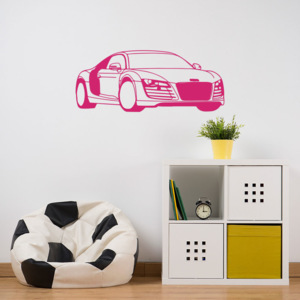 GLIX Audi - samolepka na zeď Růžová 95 x 40 cm
