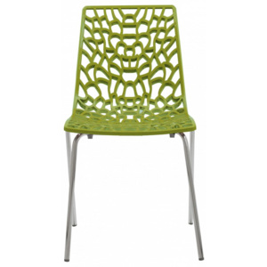 Jídelní plastová židle Stima GROOVE – bez područek Verde anice