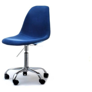 Designová kancelářská židle LAWA LOKI glamour modrá, chrom