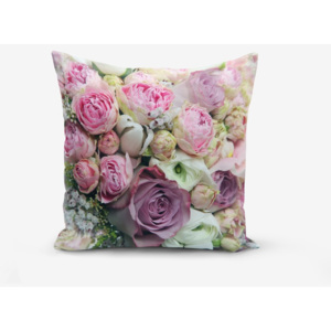 Povlak na polštář s příměsí bavlny Minimalist Cushion Covers Roses, 45 x 45 cm