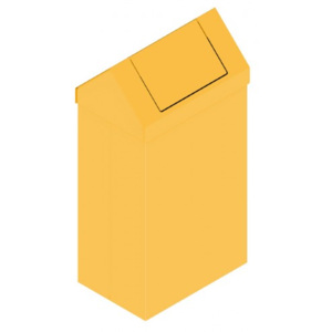 Odpadkový koš typ KOS 1262, Barva koše: žlutá RAL 1033