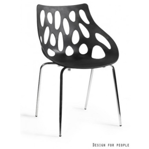 Plastová jednací židle AREA černá - 3D3807