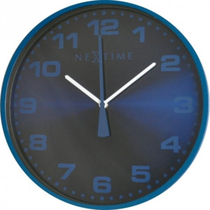 Nextime Nástěnné hodiny 35 cm DASH BLUE