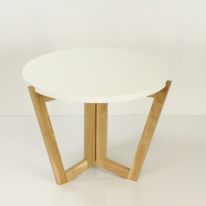 Mørtens Furniture Konferenční stolek Mollen, 60 cm, dub/bílá